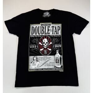 7.62 Design Double Tap T Shirt Medium Black Tactical Skull Graphic